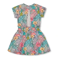 Tropical Flamingo Dress 3-6y