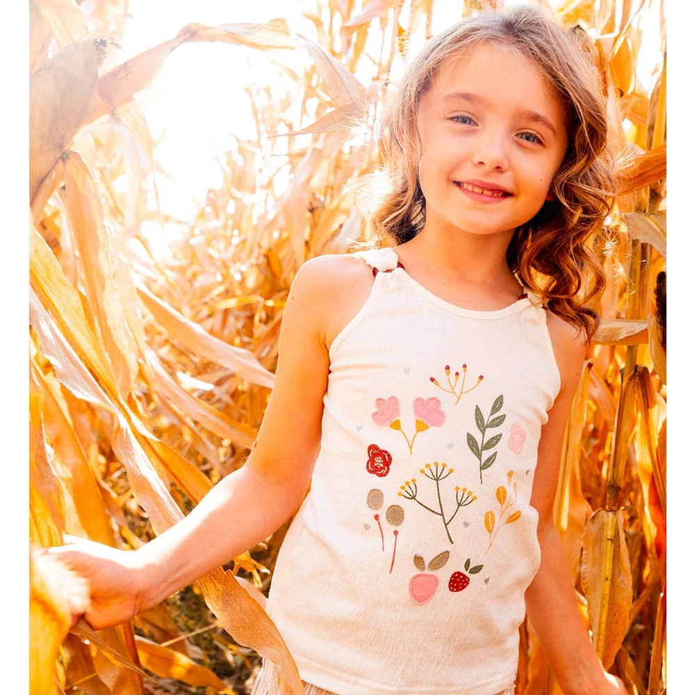 Camisole Fleurs Poésie 7-10ans