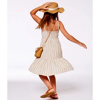 Dream Striped Linen Dress 3-6y