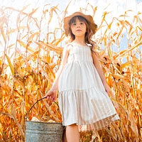 Dream Striped Linen Dress 3-6y