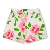 Birds Big Flowers Short 7-10y