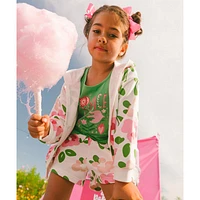 Birds Big Flowers Hoodie 7-10y