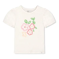 Birds Flowers T-Shirt 3-6y