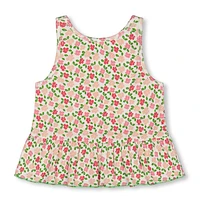 Birds Flowers Tank Top 3-6y