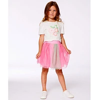 Birds Mesh Skirt 3-6y