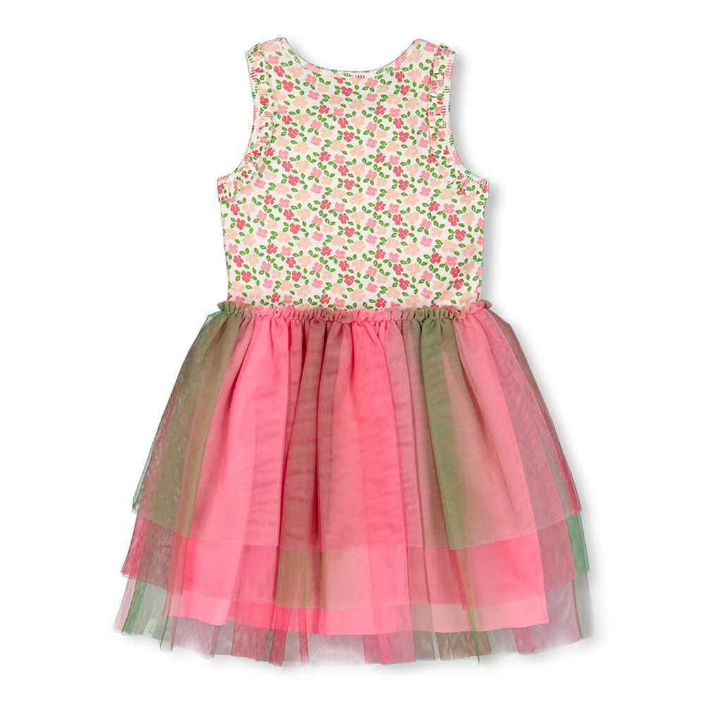 Robe Fleurs Oiseaux 3-6ans