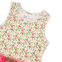 Birds Flowers Dress 7-10y