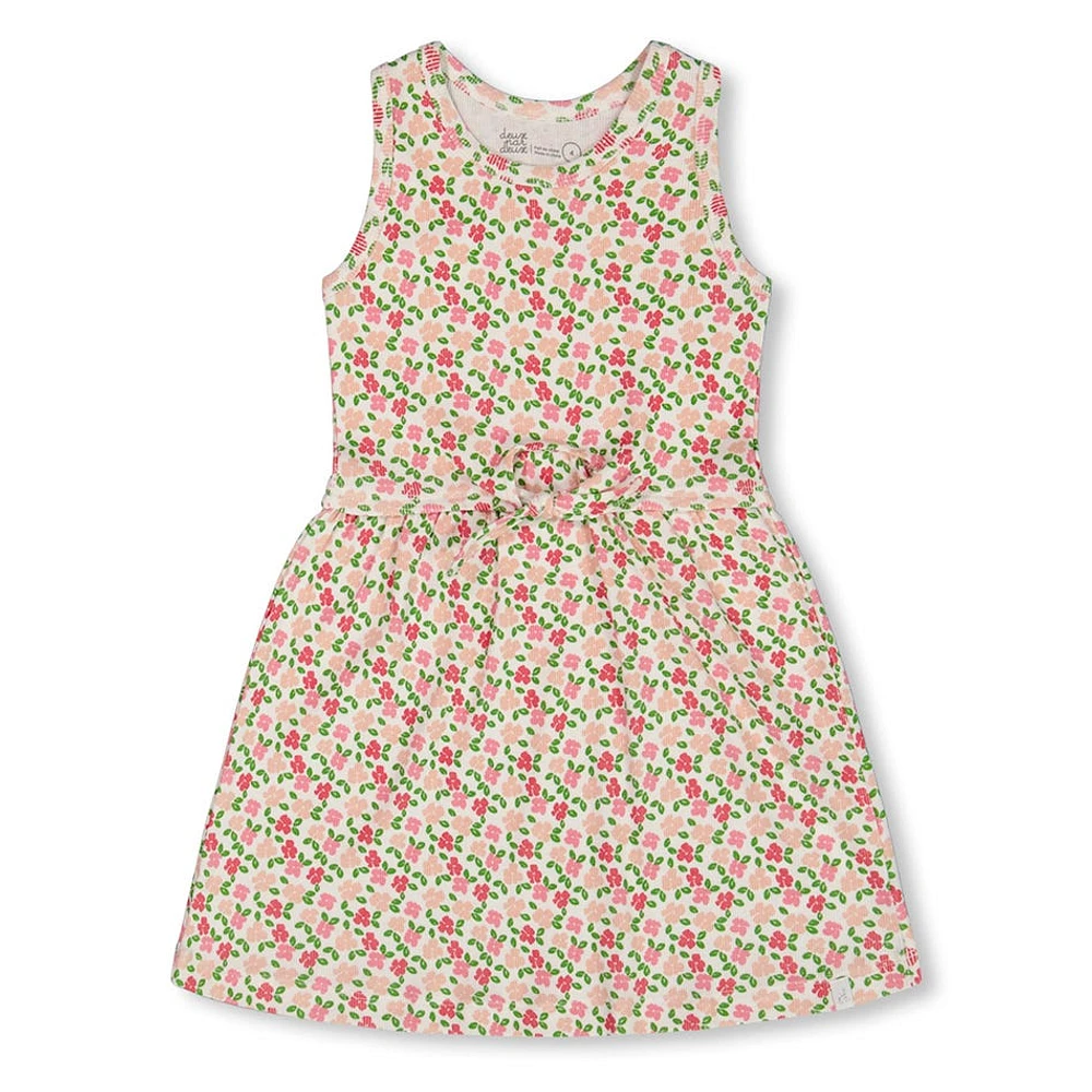 Birds Flowers Dress 7-10y