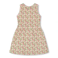 Birds Flowers Dress 7-10y