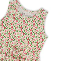 Birds Flowers Dress 7-10y