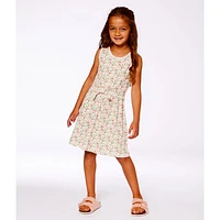 Birds Flowers Dress 7-10y