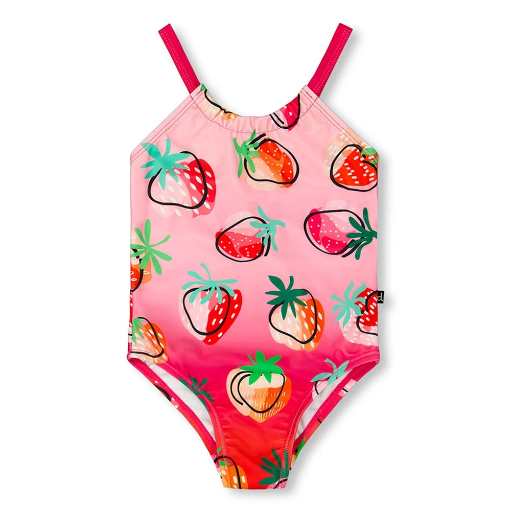 Strawberry One  Piece Swimsuit 2-6y