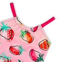 Strawberry One  Piece Swimsuit 2-6y