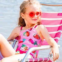 Strawberry One  Piece Swimsuit 2-6y