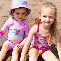 Strawberry One  Piece Swimsuit 2-6y