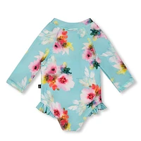 Flowers One  Piece Swimsuit 3-24m