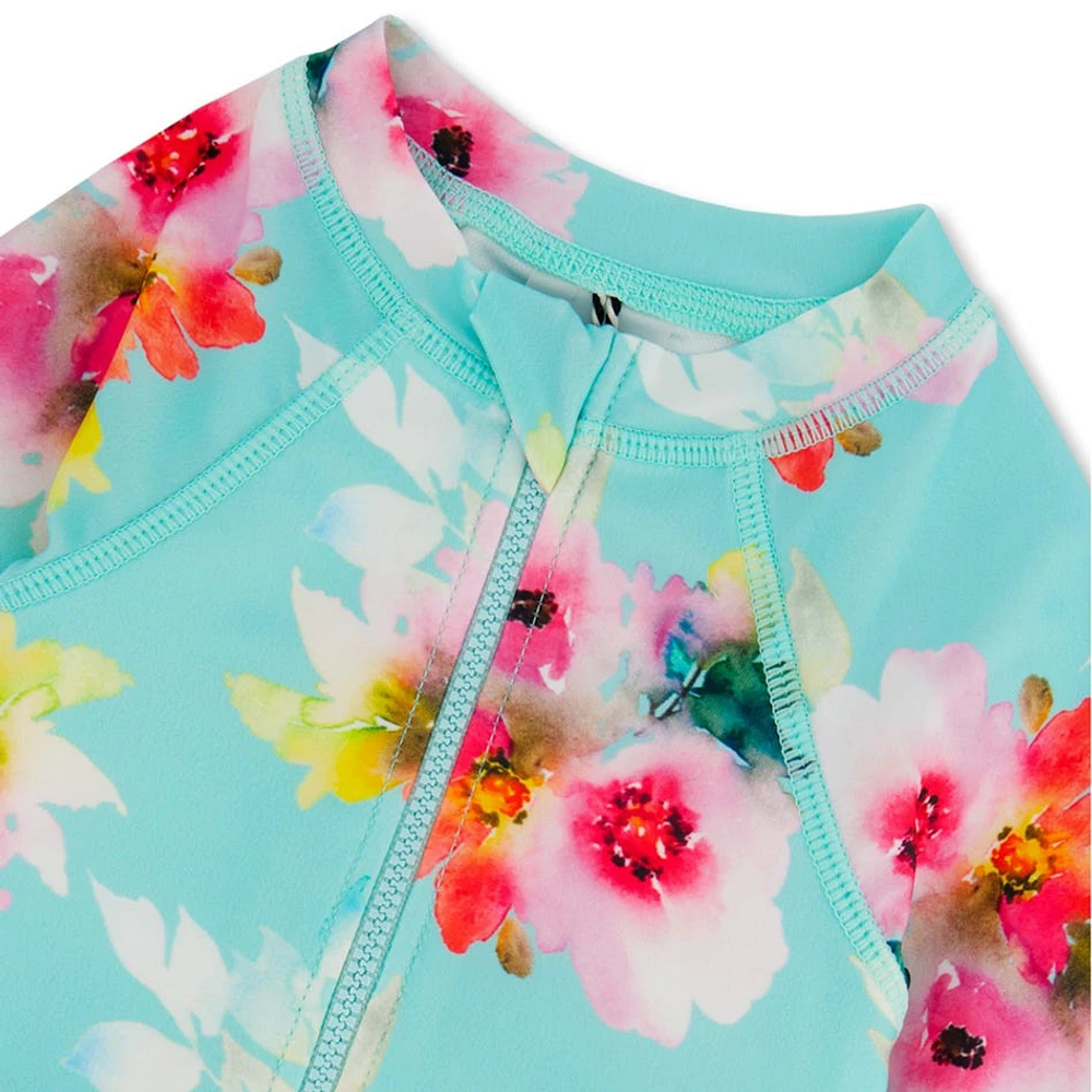 Maillot UV Une Pièce Fleurs 3-24mois