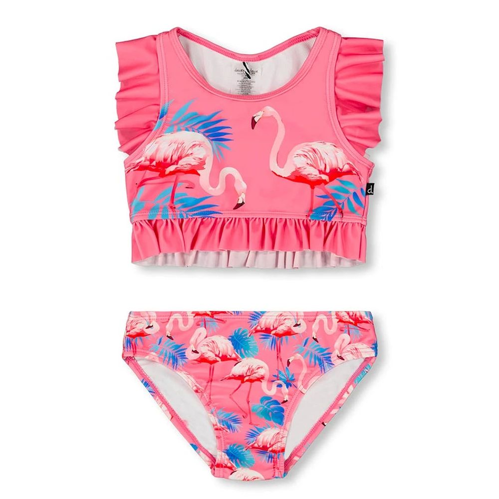 Flamingo Two Piecess Swimsuit 2-6y