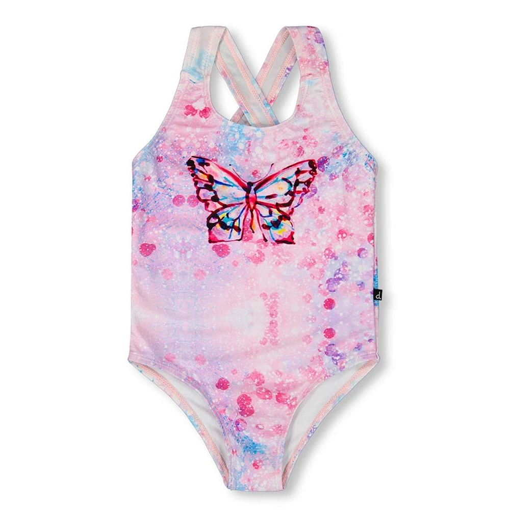 Maillot UV Une Pièce Papillons 7-12ans