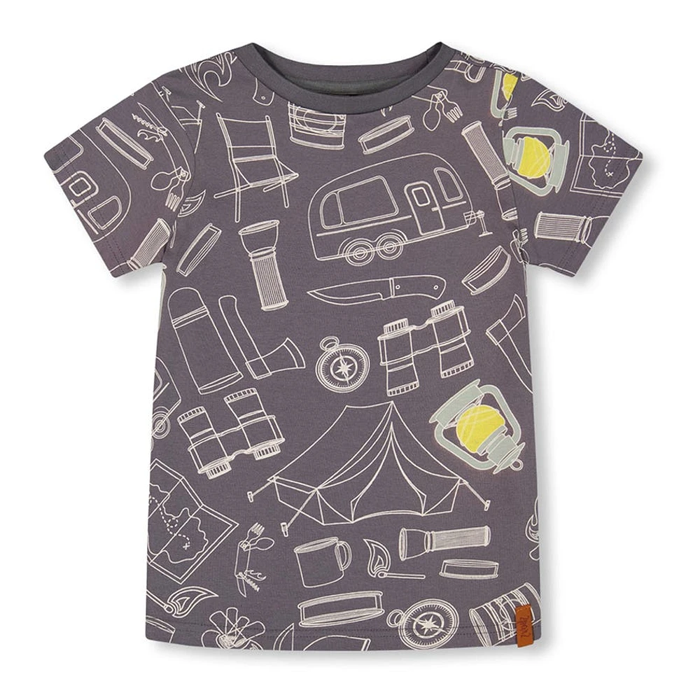 BOYS Camping AOP T-Shirt 3-6y