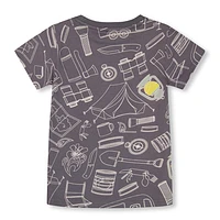 BOYS Camping AOP T-Shirt 3-6y