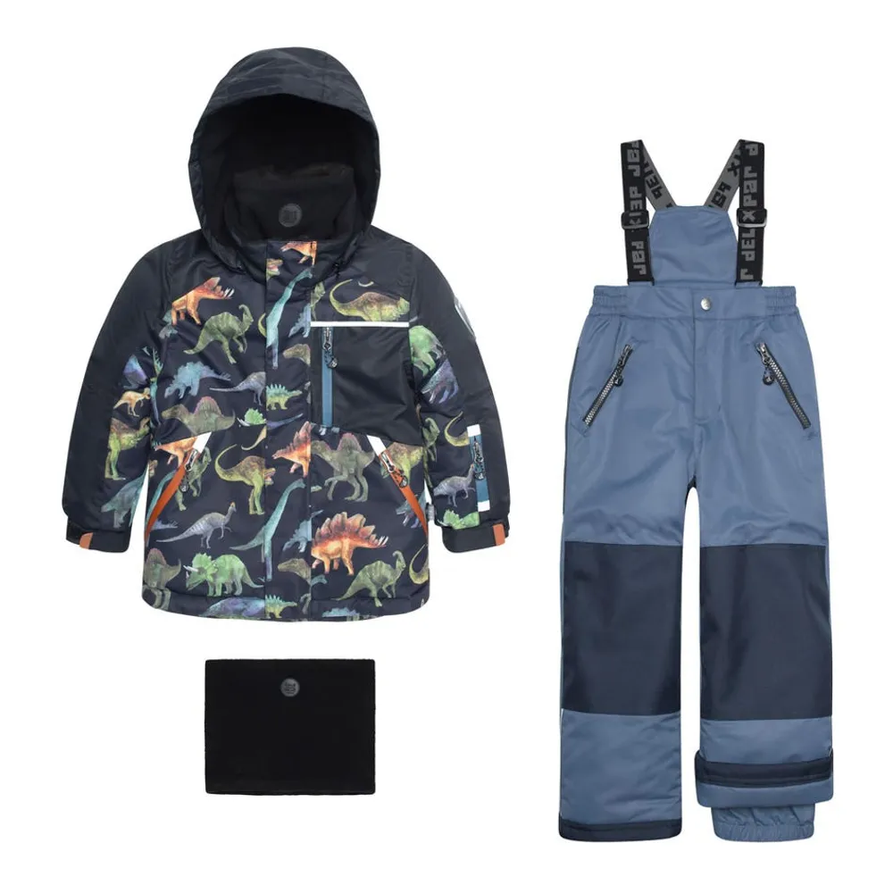 Dinos printed Snowsuit 2-6y