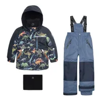 Dinos printed Snowsuit 2-6y