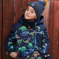 Dinos printed Snowsuit 2-6y