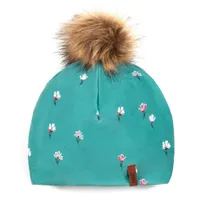 Flowers Pompom Beanie 6-24m