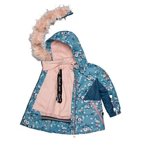 Habit de Neige 2 Pièces Bouquets Fleurs 2-6ans