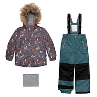 Fox Printed Snowsuits 7-12y