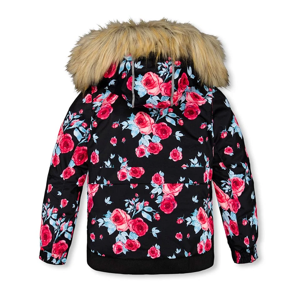 Habit de Neige Imprimé Roses 2-6ans