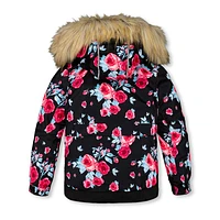 Habit de Neige Imprimé Roses 2-6ans