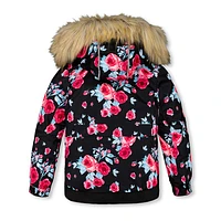 Roses Print Snowsuit 2-6y