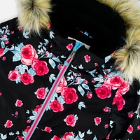 Habit de Neige Imprimé Roses 2-6ans