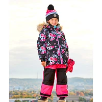Habit de Neige Imprimé Roses 2-6ans