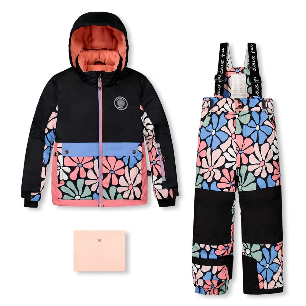 Habit de Neige Deux Pièces Fleurs 7-12ans