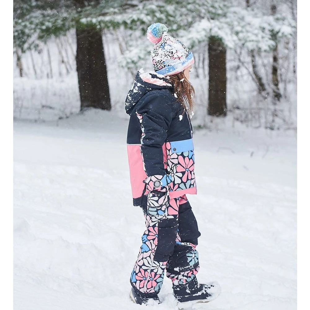 Habit de Neige Deux Pièces Fleurs 7-12ans