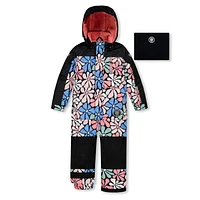 Flowers One Piece Snowsuit 2-6y