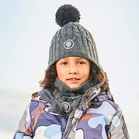 Charcoal Peruvian Knit Hat 2-12y