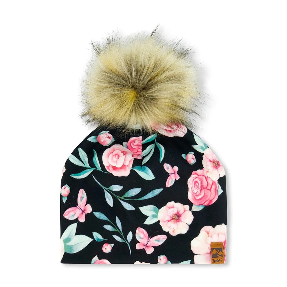 Roses Pompom Hat 6-24m