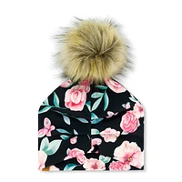 Roses Pompom Hat 2-14y