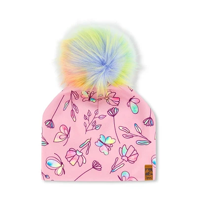 Butterflies Pompom Hat 2-14y