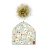 Flowers Pompom Hat 2-14y