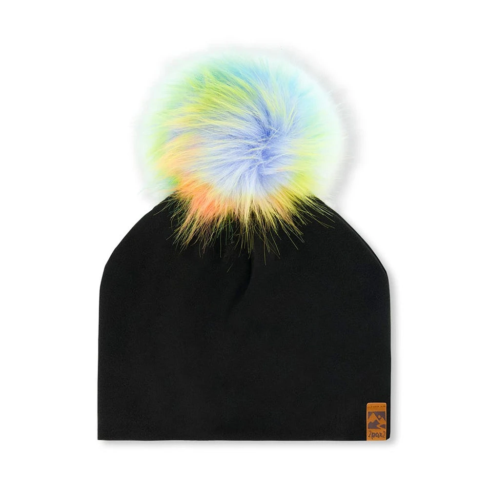 Black Pompom Hat 2-14y