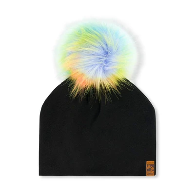 Black Pompom Hat 2-14y