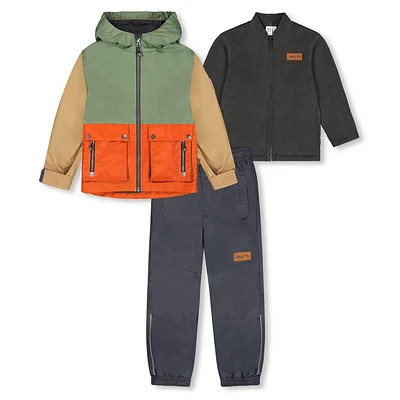 Ensemble Extérieur 3-en-1 Colorblock 2-6ans