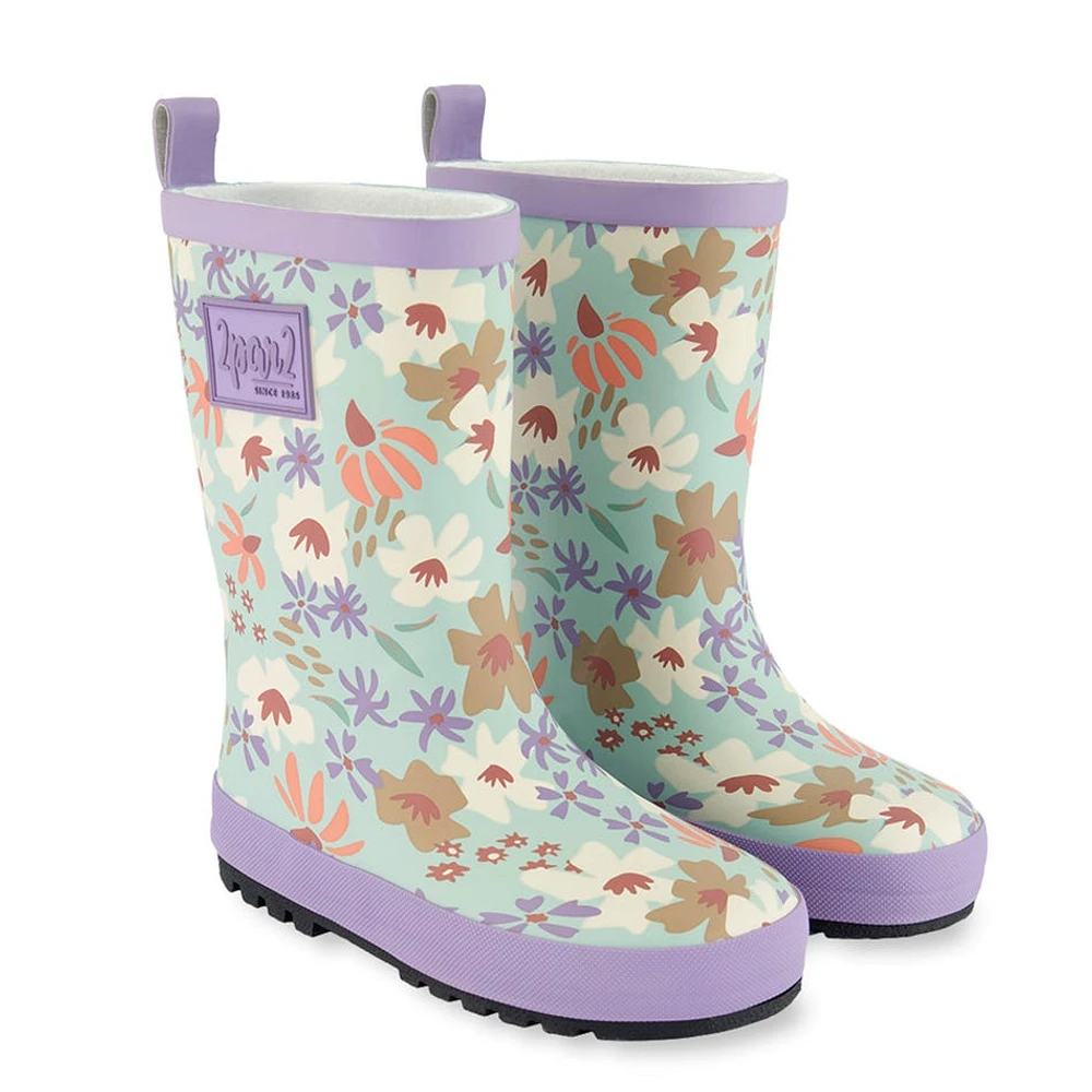 Bottes de Pluie Fleurs Pointures 4-3