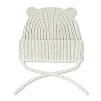 Ivory Knit Hat 6-24m