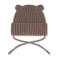 Taupe Knit Hat 6-24m